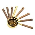thumbnail image 2 of Stainless Steel Measuring Cups Spoons Set Wood Handle Measuring Dry Liquid Spoon Cup, 2 of 7