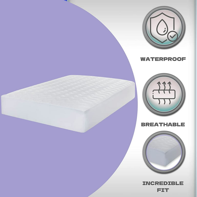 Waterguard Twin Mattress Protector Pad. Hypoallergenic Twin Mattress Pad  Replacement for College Dormitories, Hospitals, and Residential Homes. Top