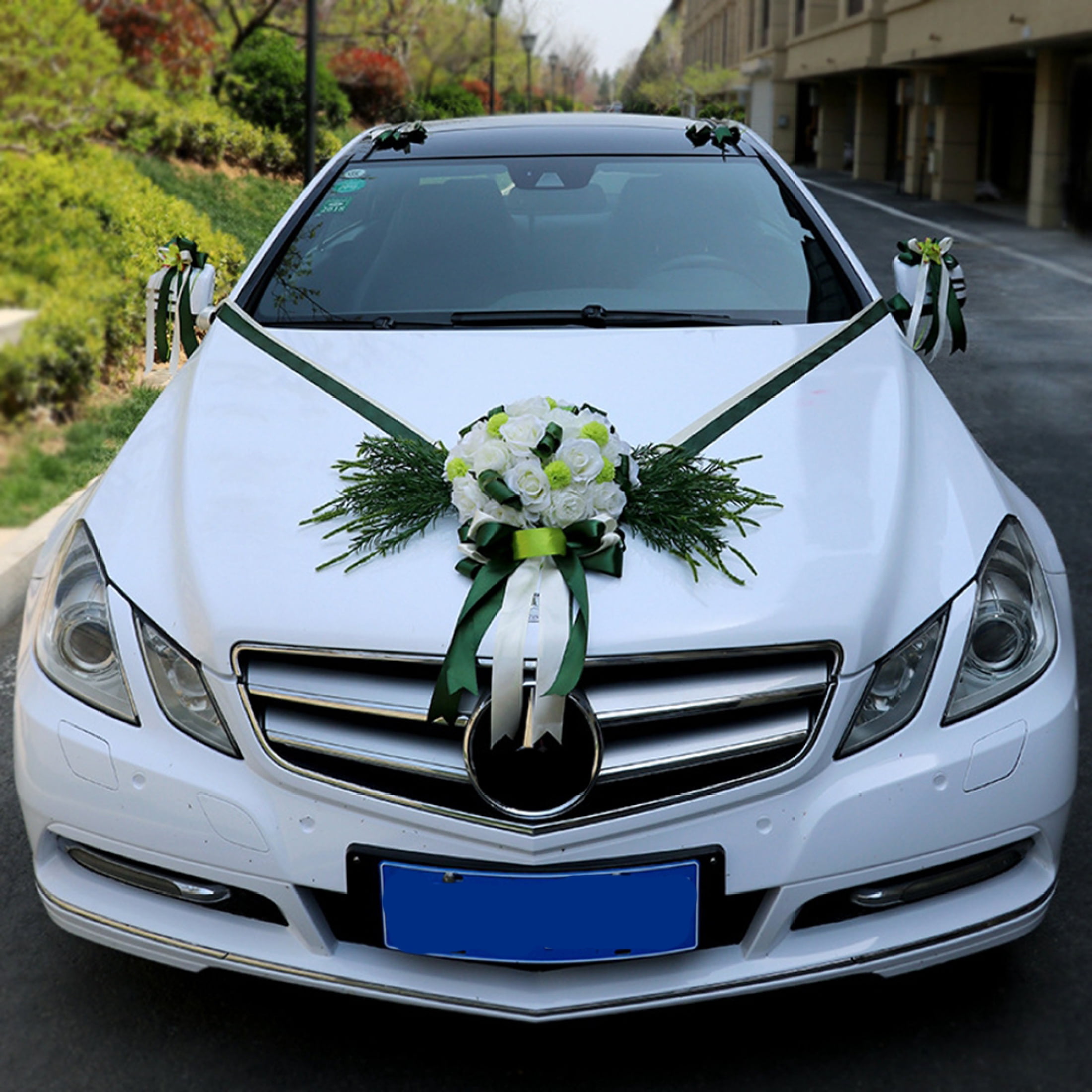  SEADEAR Wedding Car Front Flower Decoration European