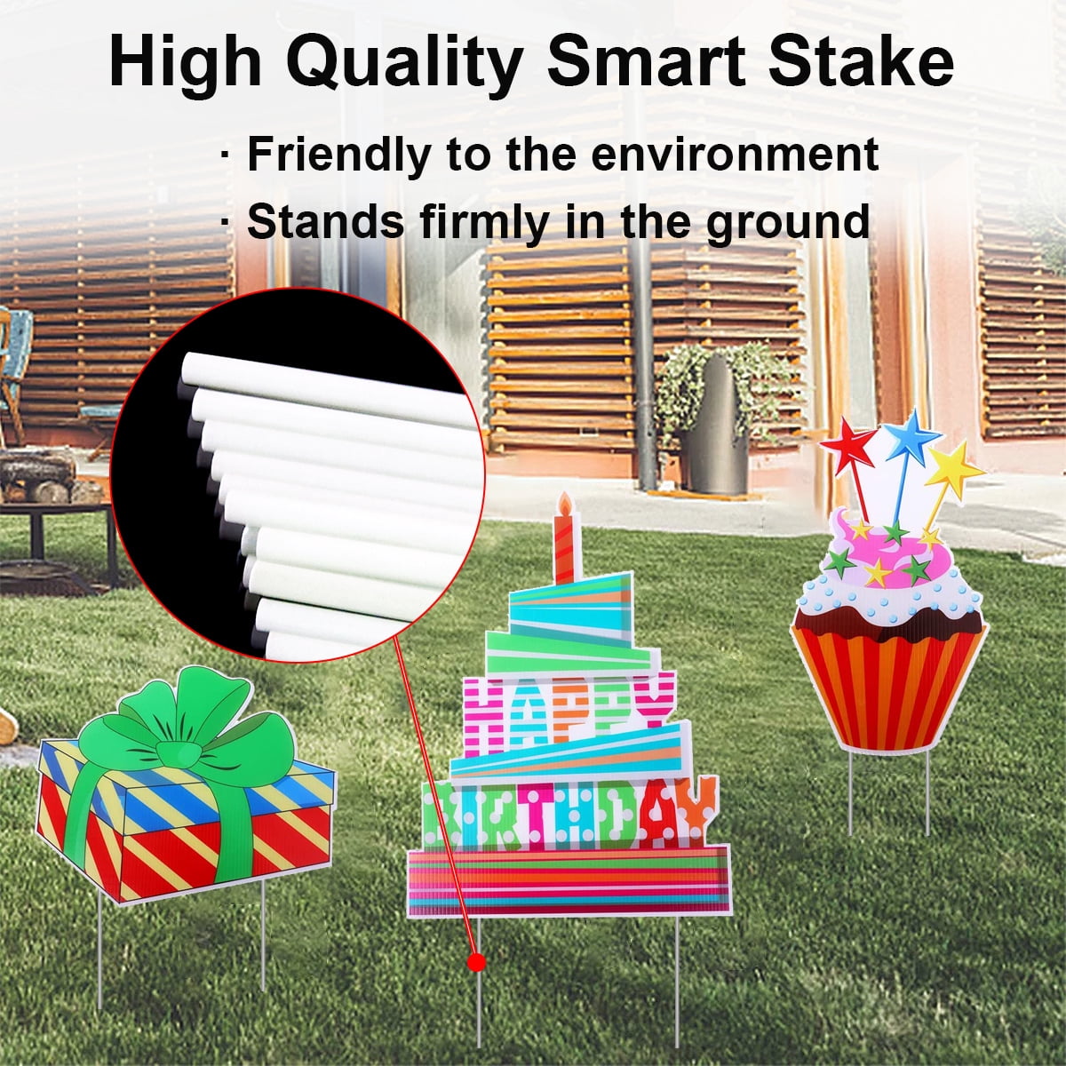 Blank Yard Signs 13" x17" - Lawn Sign with Stakes - Water Resistant DIY Poster Board Signs for Rent, Garage Sales, Open Houses, and Custom Birthday