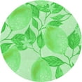 thumbnail image 1 of Ahgly Tapis Rond Lavable en Machine Intérieur Transitionnel Vert, 3 Pieds Rond, 1 of 7