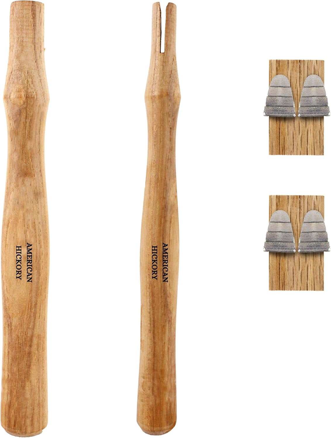 RGHJAR-2 pack Wood Sledge hammer handle replacement for 2, 3 and 4 lb Complete Set with Wooden and Steel Wedges - Wood replacement ball pien hammer handle - Wood tool handle - Wooden handle hammers i