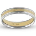 thumbnail image 4 of Pompeii3 Gold Matching Two Tone His Hers Wedding 14K Ring Set, 4 of 6