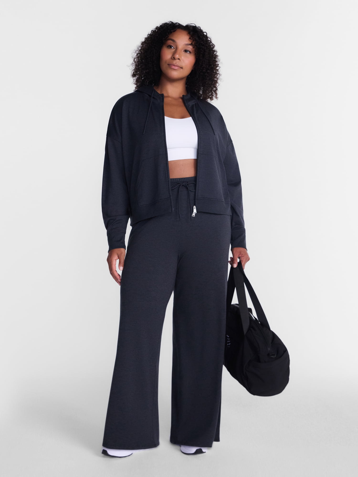 Athletic Works Women’s and Women’s Plus ButterCore Wide Leg Pants, 30” Inseam, Sizes XS-4X