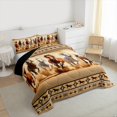 thumbnail image 3 of Homewish 3D Racing Horse Full Size Comforter Sets for Adult, Western Aztec Abstract Bedding Comforter Set, Rustic Animal Reversible Bedding Sets, Microfiber Bedroom Decor, 3-Piece, 3 of 8
