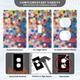 thumbnail image 3 of Yayeee Blank Wall Plate Cover 1-Gang 4.5"x2.7" Home Unused Decorative Outlet, Light Colorful Circles, 3 of 7