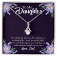 thumbnail image 2 of To My Daughter Daughter Never Forget From Dad Alluring Ribbon Necklace Message Card, 2 of 7