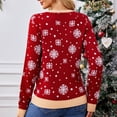 thumbnail image 4 of Light Up Gingerbreads Man Ugly Christmas Sweater for Holiday Parties Women Long Sleeve Crewneck Knit Pullover Jumper Top, 4 of 9