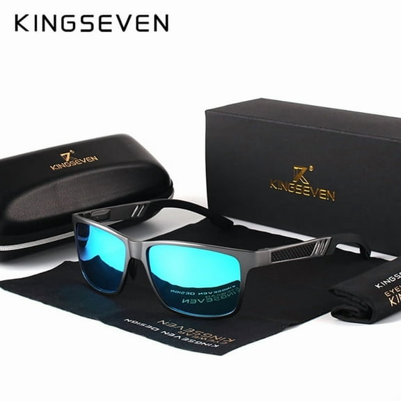 KINGSEVEN Ultra Light Aluminum Magnesium Frame Sunglasses For Man with UV Protection
