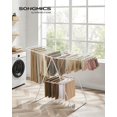 thumbnail image 3 of SONGMICS Clothes Drying Rack, Laundry Rack, Free-Standing Indoor Airer, 21.7 x 58.3 x 39.4 Inches, White and Pink ULLR052P01, 3 of 14