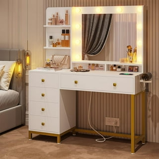 Espresso Makeup Vanities in Bedroom Furniture Walmart