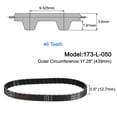 thumbnail image 2 of Uxcell 173-L-050 L Timing Belt 17.3" Pitch Length x 0.5" Width x 0.14" Height 46 Teeth Closed Loop Rubber Timing Belt, 2 of 6