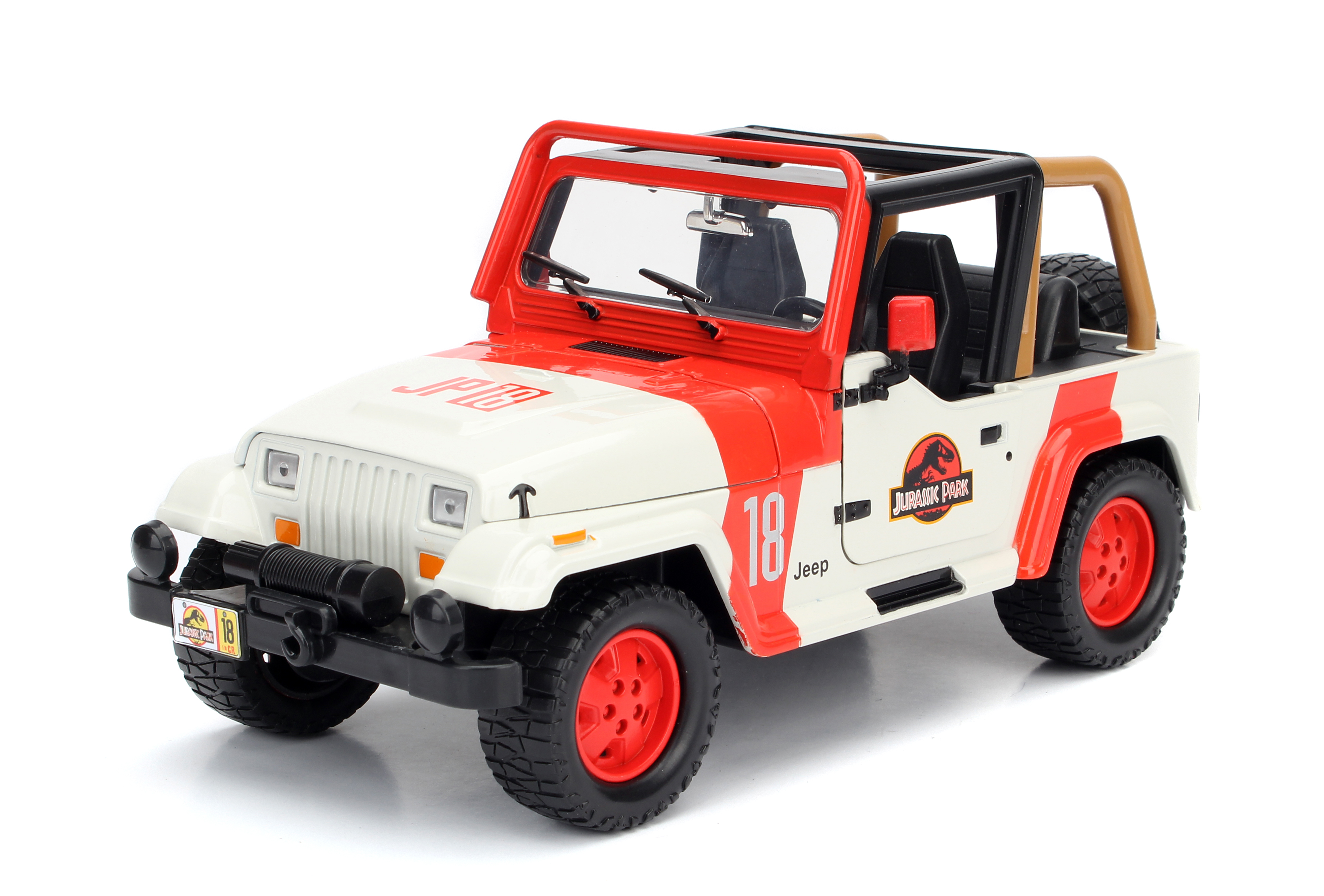 Jurassic World 1:24 Jeep Wrangler Die-cast Car with Tire Rack Play Vehicles