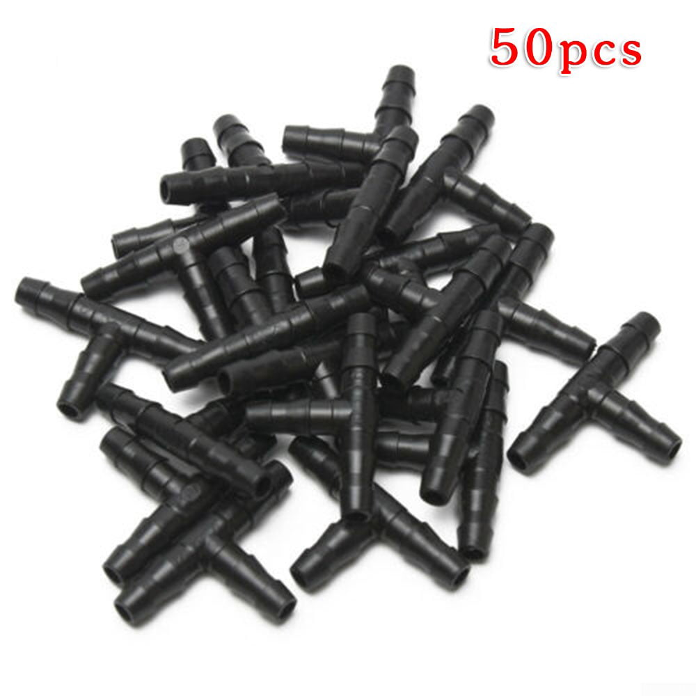 Details about   50pcs Plastic Large Pipe Fitting Garden Watering Irrigation Connector Tools Prop 