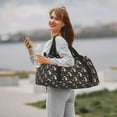 thumbnail image 6 of Picia Cute Alpaca Print Travel Duffle Bag,Weekender Bags for Women with Shoe Compartment, Gym Duffel Bag with Wet Pocket, Hospital Bags for Labor and Delivery, 6 of 7