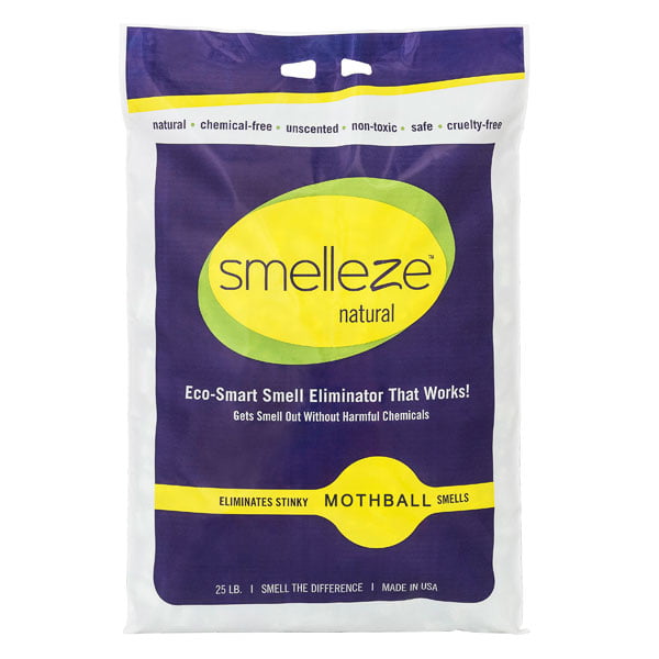 Smelleze Natural Moth Ball Smell Deodorizer Granules 25 Lb Bag