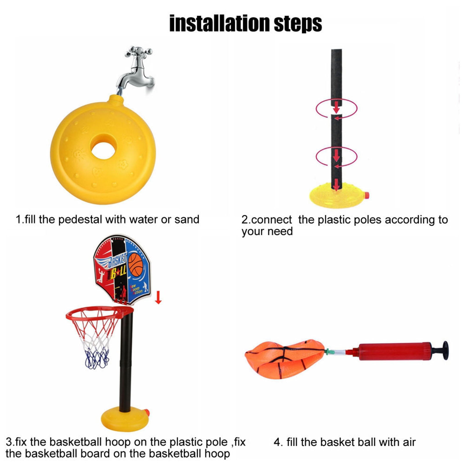 Basketball Miniature, Portable Child Sport Gift, Soft 50~110cm/19.68~43.30in For Home