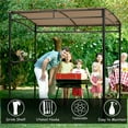 thumbnail image 5 of Costway 7'x4.5' Grill Gazebo Outdoor Patio Garden BBQ Canopy Shelter Storage Hook Brown, 5 of 10