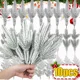 thumbnail image 2 of 1-10 piezas de ramas de agujas de pino de simulación navideña, adorno de árbol de Navidad de plástico, flores falsas, suministros de decoración para manualidades para fiestas en el hogar, 2 of 5