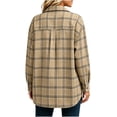thumbnail image 6 of PFRNLF Flannel Plaid Shirts for Women Casual Loose Fit Long Sleeve Button Down Tops, 6 of 7
