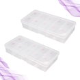 thumbnail image 2 of EeaseCA 2pcs Nail Tips Storage Boxes Transparent Plastic Case 10 Grids Organizer Nail Art Tools, 2 of 7