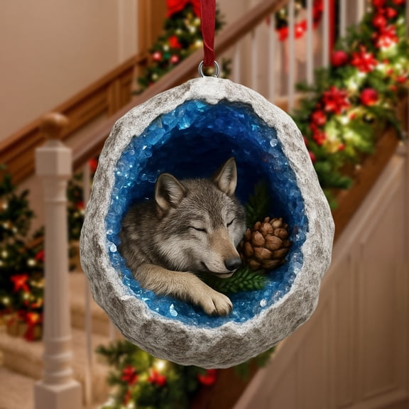 Uxgjfwu Acrylic Christmas Tree Ornaments, Transparent Holiday Decorations with Metal Hooks, Shatterproof Tree Decor for Indoor Decorating, Seasonal Display