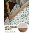 thumbnail image 4 of Flower Teal Area Rug for Bedroom 2.7x5 Ft Grey Cherry Blossoms Cotton Linen Background Super Soft fuzzy Throw Rug Non-Slip Fluffy Plush Indoor Floor Carpet for Living Room Nursery Home Decor, 4 of 8