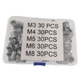 thumbnail image 3 of Kit de herramientas de tuerca de 150 piezas de tuerca, acero inoxidable 304, tuercas de inserción roscadas de cabeza plana premium surtida para fibra, 3 of 8
