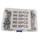 thumbnail image 2 of Kit surtido de 150 tuercas remachables M3, M4, M5, M6 y M8 de cabeza plana profesional premium para equipos mecánicos y otros., 2 of 9