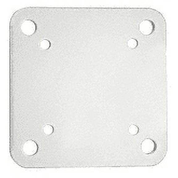 CRL BP6W Sky White 6-1/2" x 6-1/2" Square Base Plate