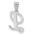 thumbnail image 3 of Finest Gold 14K White Gold White Gold Script Letter L Initial Pendant, 3 of 4