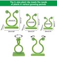 thumbnail image 2 of Paquete de 100 soportes para plantas trepadoras montados en la pared - 3 tamaños - Ganchos autoadhesivos - Fijación invisible - Clips de fijación para vegetales (100 clips verdes) Sincero Electrónica, 2 of 5