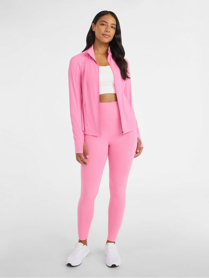 Avia Women's and Women's Plus SoftSculpt Zip Up Active Jacket