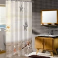 thumbnail image 5 of Stall Shower Curtain,36x72 inch RV Bathroom Shower Curtains Set with Hooks,Beach Starfish Coastal Bath Curtain,Waterproof Fabric, 5 of 6