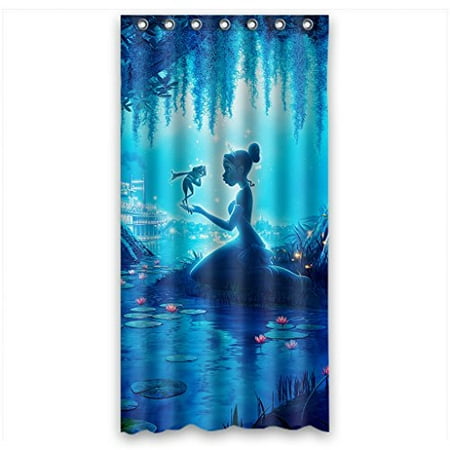 Frog Shower Radio Ganma Cartoon Princess and the Frog Shower Curtain Polyester Fabric Bathroom Shower Curtain 60x72 inches ()