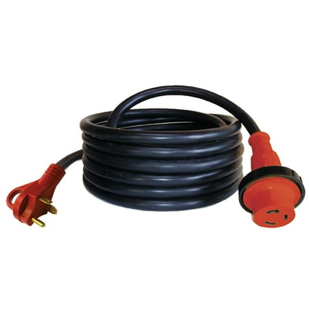 Valterra A10-3025ED Mighty Cord 30 Amp Detachable Power Cord w/Handle - 25', Red