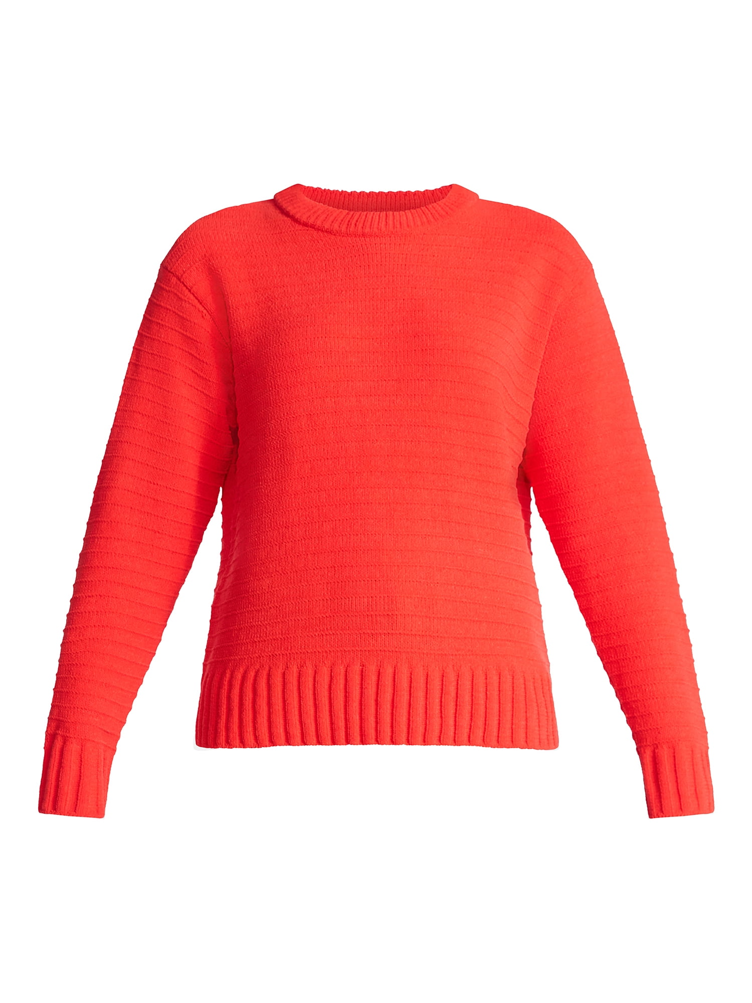 Time and Tru Women's Pullover Chenille Top with Long Sleeves, Sizes XS-XXXL