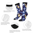 thumbnail image 4 of Balery Cute Shark Calcetas Largas con Estampado para Hombre y Mujer – Suaves y Transpirables, Talla Única (US 5-11), 4 of 6