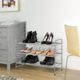 thumbnail image 5 of Bextsrack 3-Tier Stackable Shoes Rack Storage Shelf, Silver, 5 of 7