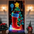 thumbnail image 6 of Festive Christmas Door Cover Decoration - Durable Door Hanging Tapestry, Vibrant Holiday Prints for Home Entrance, Party Decor & Christmas Celebrations, Easy To Hang Door, 70.8*35.4in, F, 6 of 9