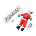 thumbnail image 4 of Decoración navideña con luces de Papá Noel subiendo una escalera para exteriores Escalera de 8 colores cálidos, 4 of 9