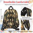 thumbnail image 4 of Herdesigns Camo Backpack with Lunch Box Brown Camouflage Lightweight Large Travel Work Laptop Backpacks Set Casual Daypacks, 4 of 8