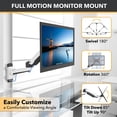 thumbnail image 4 of CondoMounts Monitor Pole Mount | Strap to any post - White, 4 of 7