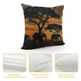 thumbnail image 4 of ONETECH Throw Pillow Cover Case African Animal Elephants Family Walk Sunset,Soft Pillow Case for Decorative Bedroom/Livingroom/Sofa/Farm House,Couch Pillow Cushion Covers, 4 of 5