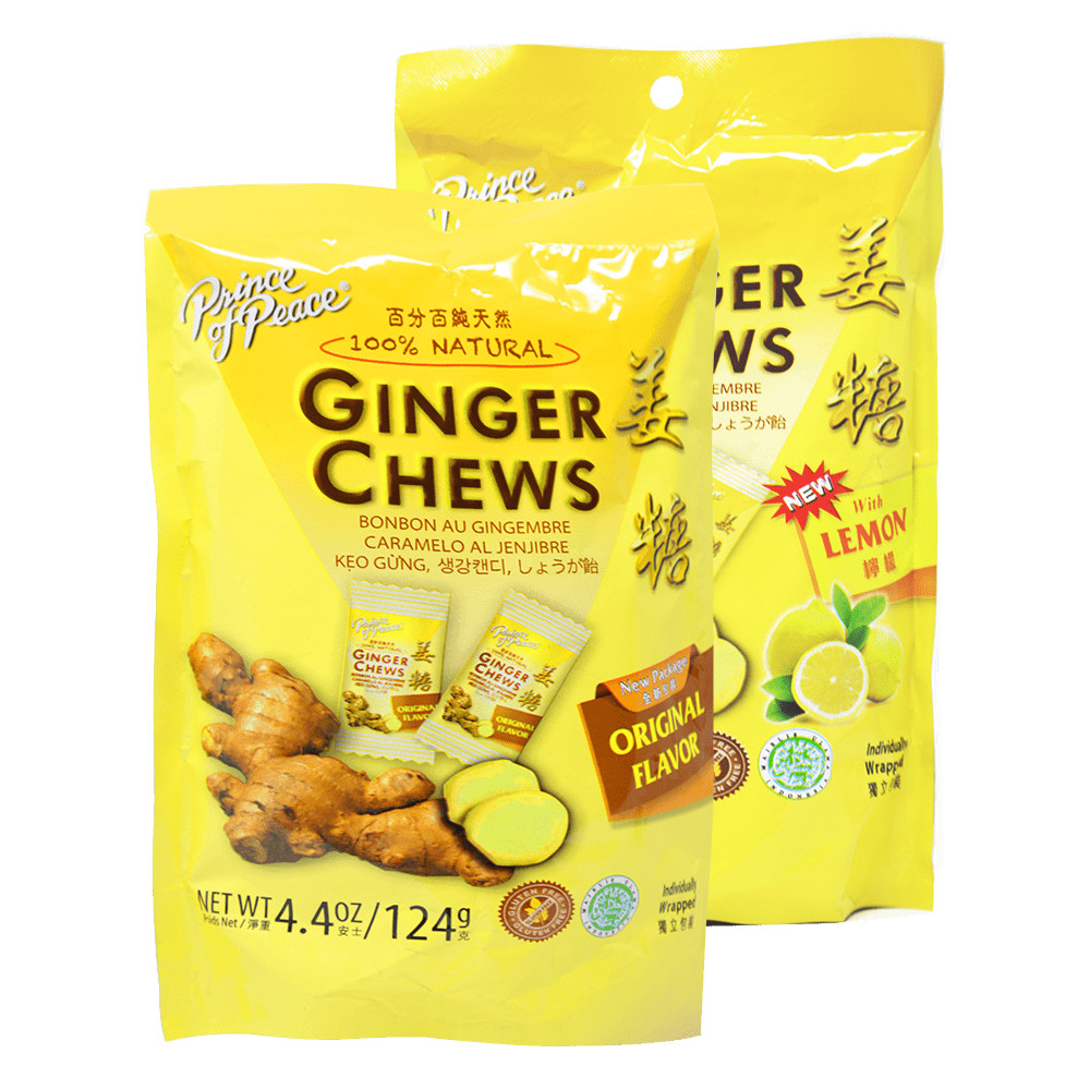Prince Of Peace Ginger Candy Chews Original + Lemon Flavored Walmart