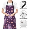 thumbnail image 6 of Lsque Snake And Flower Waterproof Apron Chef Aprons for Men Heavy Duty Chemical Work Apron Extra Long Grilling Aprons with Adjustable Bib Apron, 6 of 9