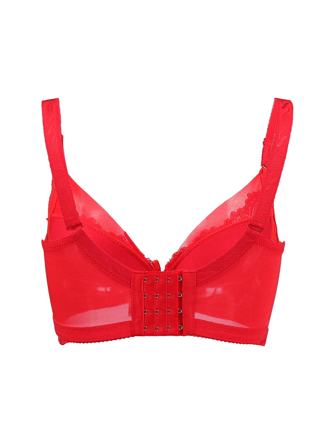 Women Lace Floral 3D Cup Underwire Push Up Plus Size Bra Red 34B | Walmart Canada