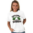 thumbnail image 4 of This Girl Loves Zombies Thumb Hands Women's Graphic T Shirt Tees Brisco Brands L, 4 of 6