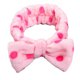 thumbnail image 1 of Qarigey Diademas con lazo, banda elástica para la cabeza, banda para el sudor de franela suave, accesorios para el cabello, diadema para de cara Accesorio para el cabello punto rojo rosa rosa Qarigey  AP011184-11B, 1 of 6