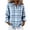 Blue #B, variant on Jewelreauty Womens Plaid Shirts - Classic Long Sleeve Button Down Lapel Collar Blouses Christmas Fall Tops (XL, Dark Blue)